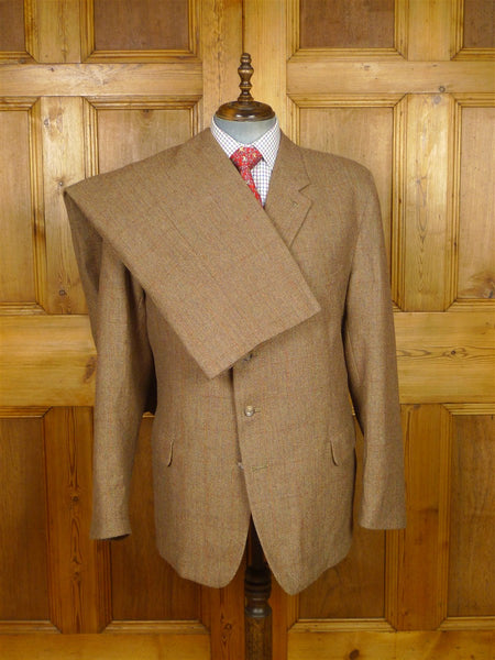 26/0066 vintage heavyweight haggart of aberfeldy scottish tweed suit w/ action back 48 regular to long
