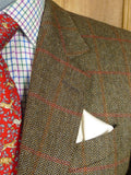 26/0061 near immaculate chester barrie savile row brown / red wp check tweed sports jacket blazer 38 regular