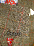 26/0061 near immaculate chester barrie savile row brown / red wp check tweed sports jacket blazer 38 regular