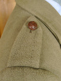 26/0073 extra-heavyweight 1950s vintage british warm overcoat w/ original leather buttons 39 short