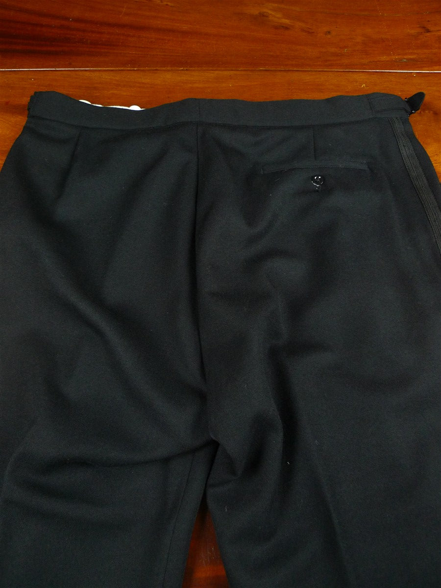 26/0067 immaculate pakeman catto carter black barathea wool / grosgrain facing d/b dinner suit 44 long