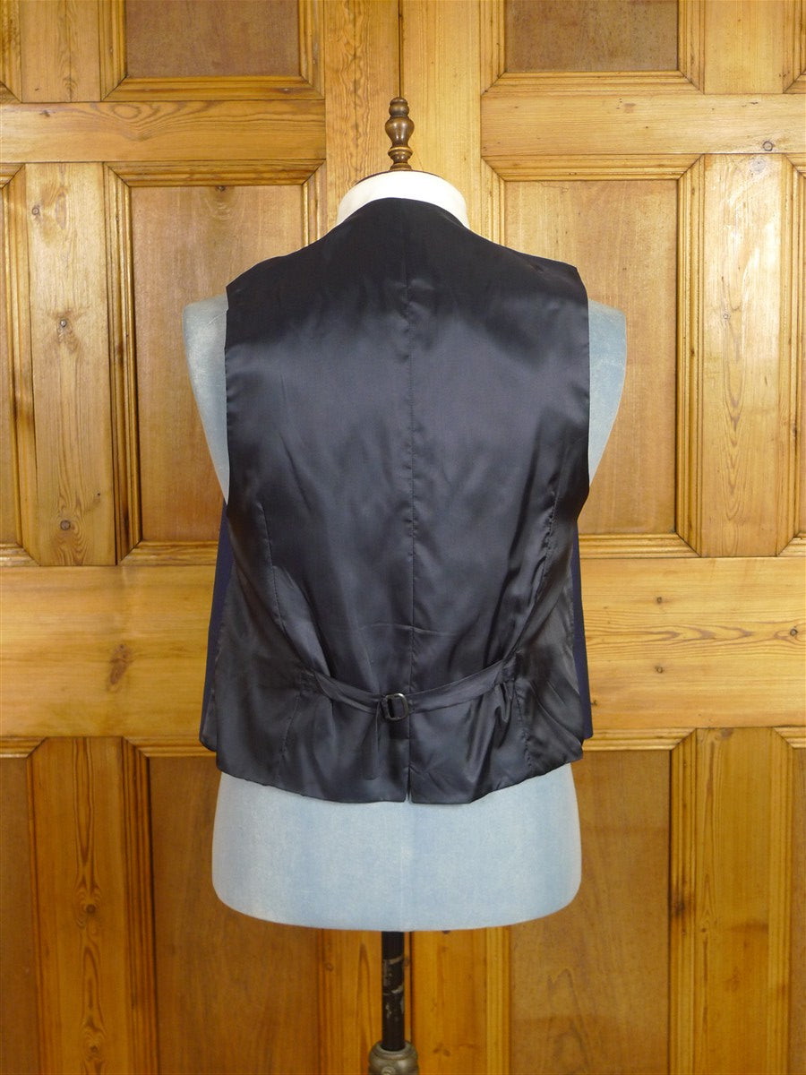 26/0104 immaculate italian bespoke blue wool & cashmere 3-piece evening dinner suit 42 short to regular