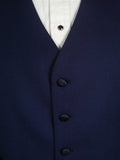 26/0104 immaculate italian bespoke blue wool & cashmere 3-piece evening dinner suit 42 short to regular