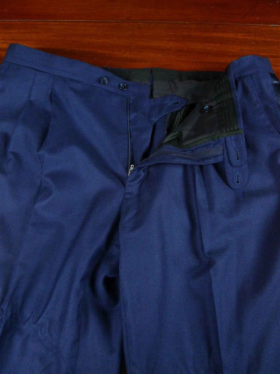 26/0104 immaculate italian bespoke blue wool & cashmere 3-piece evening dinner suit 42 short to regular