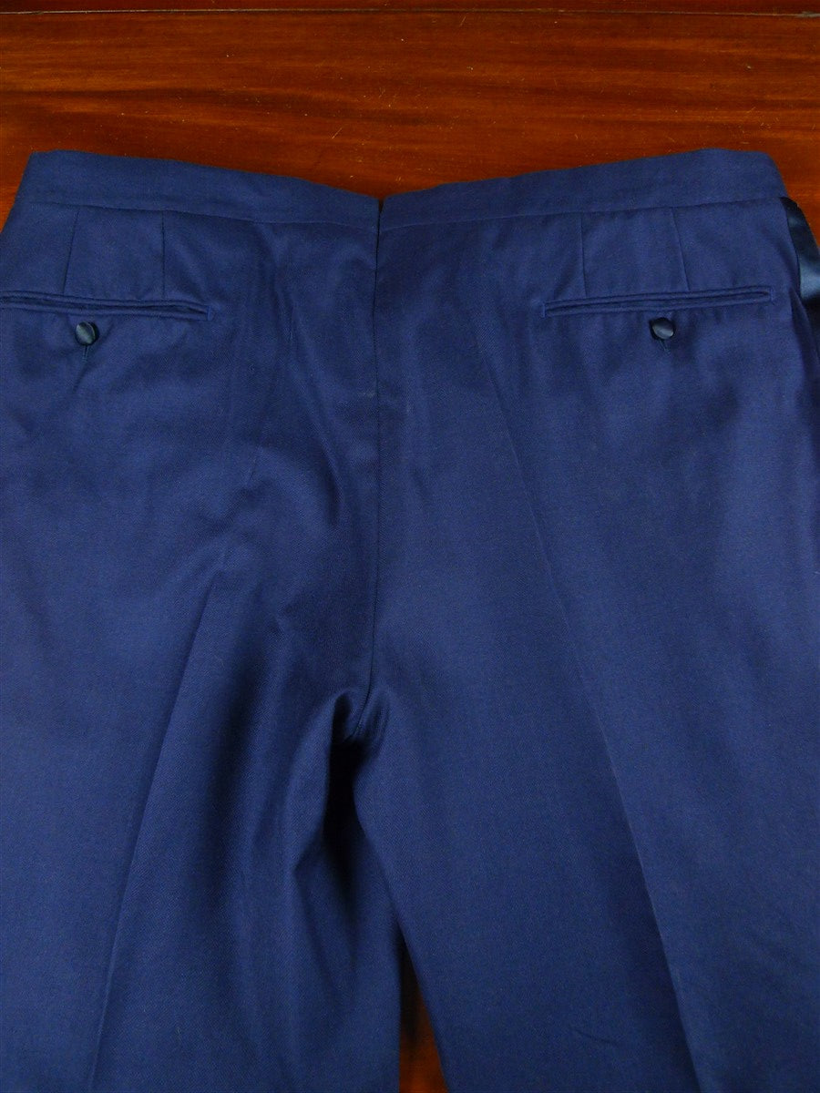 26/0104 immaculate italian bespoke blue wool & cashmere 3-piece evening dinner suit 42 short to regular