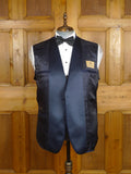 26/0104 immaculate italian bespoke blue wool & cashmere 3-piece evening dinner suit 42 short to regular