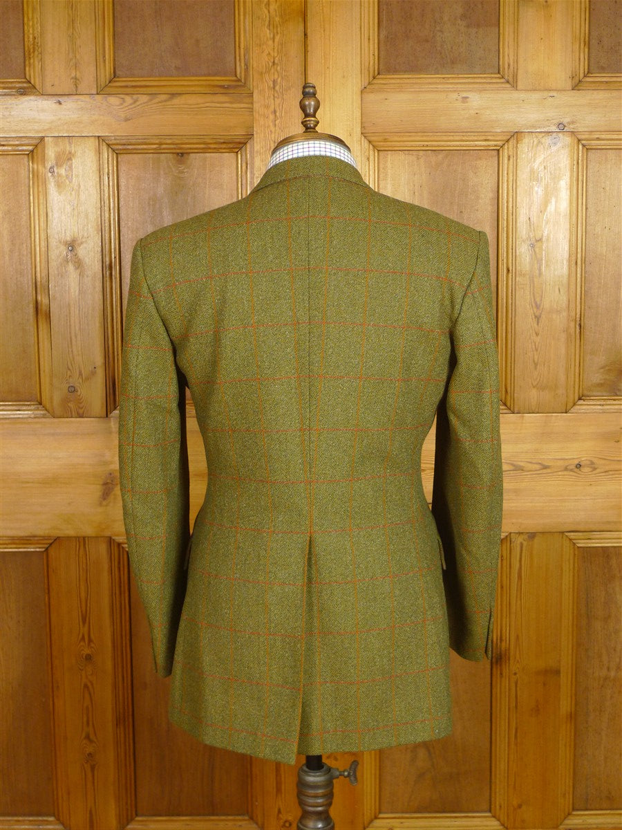 26/0082 crombie green wp check tweed sports jacket 38-39 regular