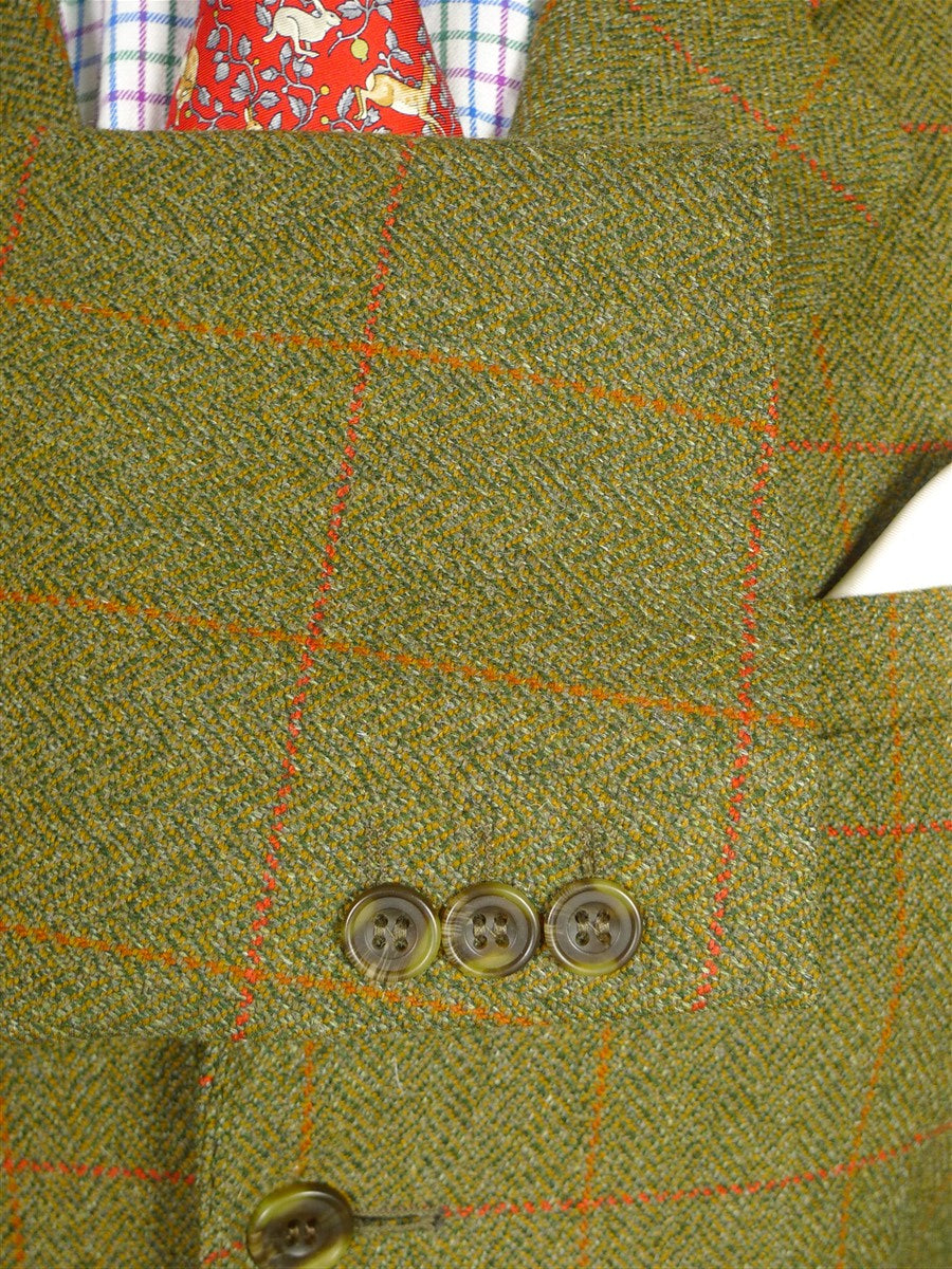 26/0082 crombie green wp check tweed sports jacket 38-39 regular