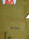 26/0082 crombie green wp check tweed sports jacket 38-39 regular