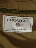26/0082 crombie green wp check tweed sports jacket 38-39 regular
