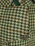 26/0091 fabulous 1960s vintage crombie wool large houndstooth check tweed coat overcoat 42-44