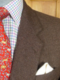 26/0086 immaculate vintage 100% wool tweed twill brown patch pocket sports jacket blazer 40 regular