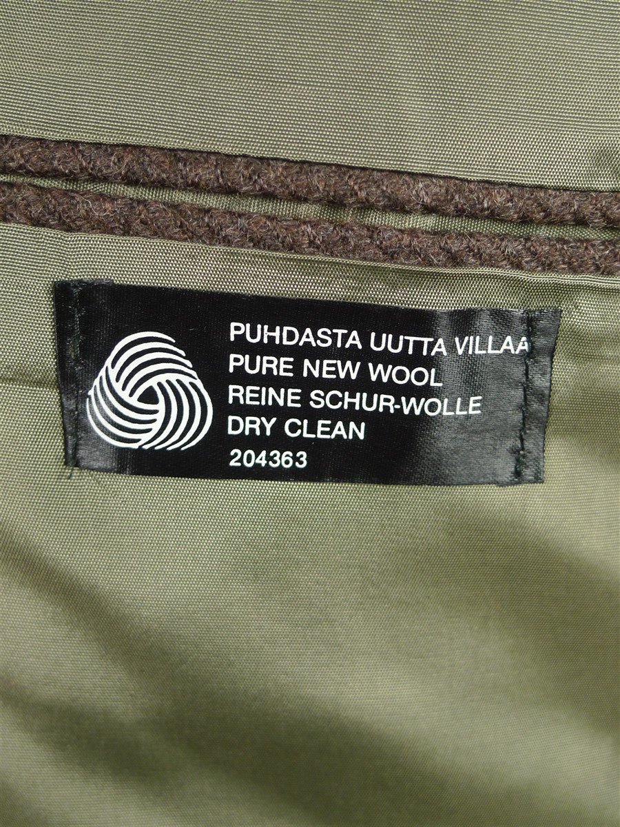 26/0086 immaculate vintage 100% wool tweed twill brown patch pocket sports jacket blazer 40 regular