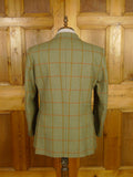 26/0084 bladen supasax heavyweight green wp check tweed sports jacket 45 regular