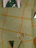 26/0084 bladen supasax heavyweight green wp check tweed sports jacket 45 regular