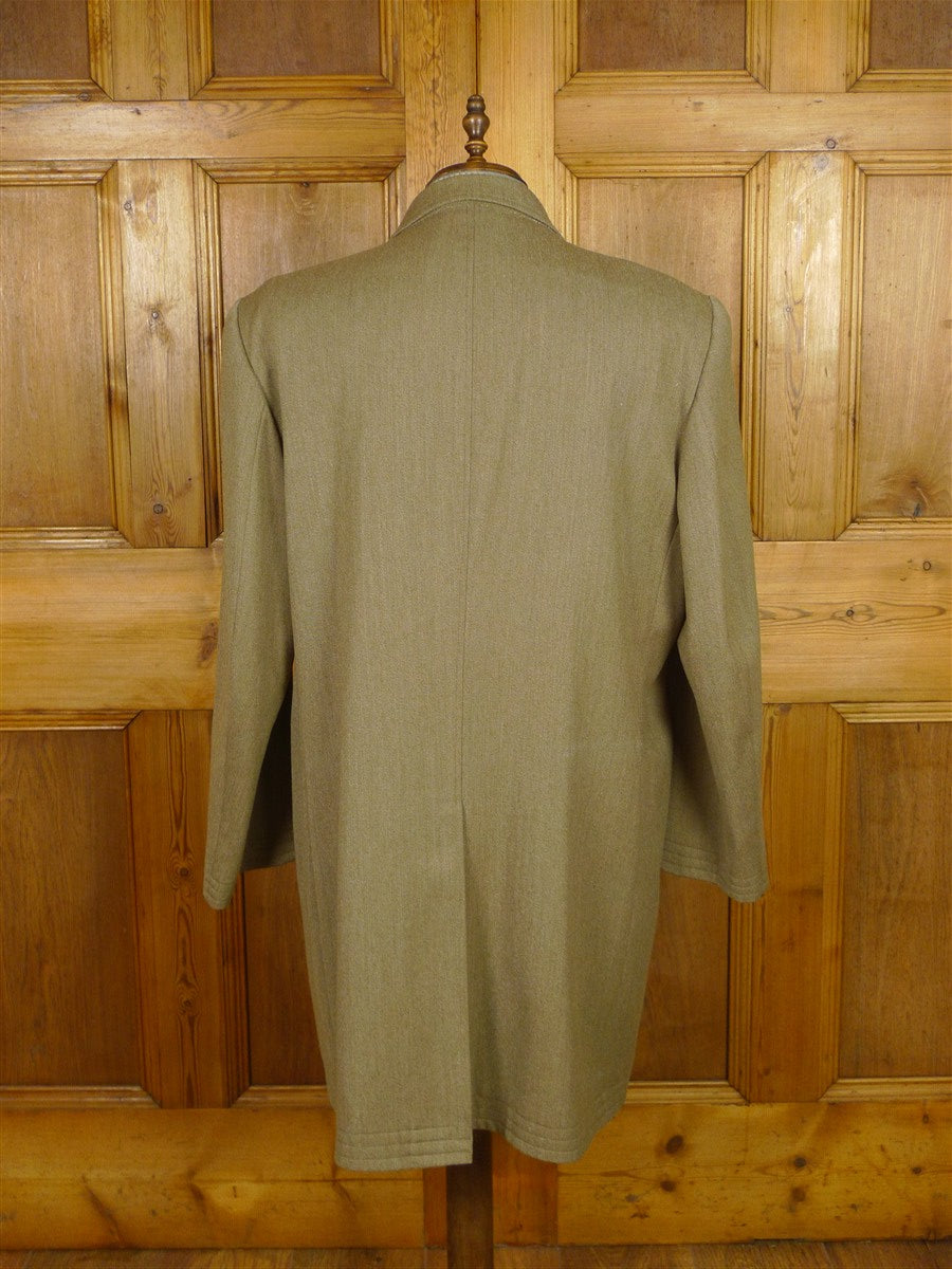 26/0100 vintage john g hardy stone venetian wool covert coat overcoat 48