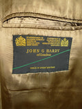 26/0100 vintage john g hardy stone venetian wool covert coat overcoat 48