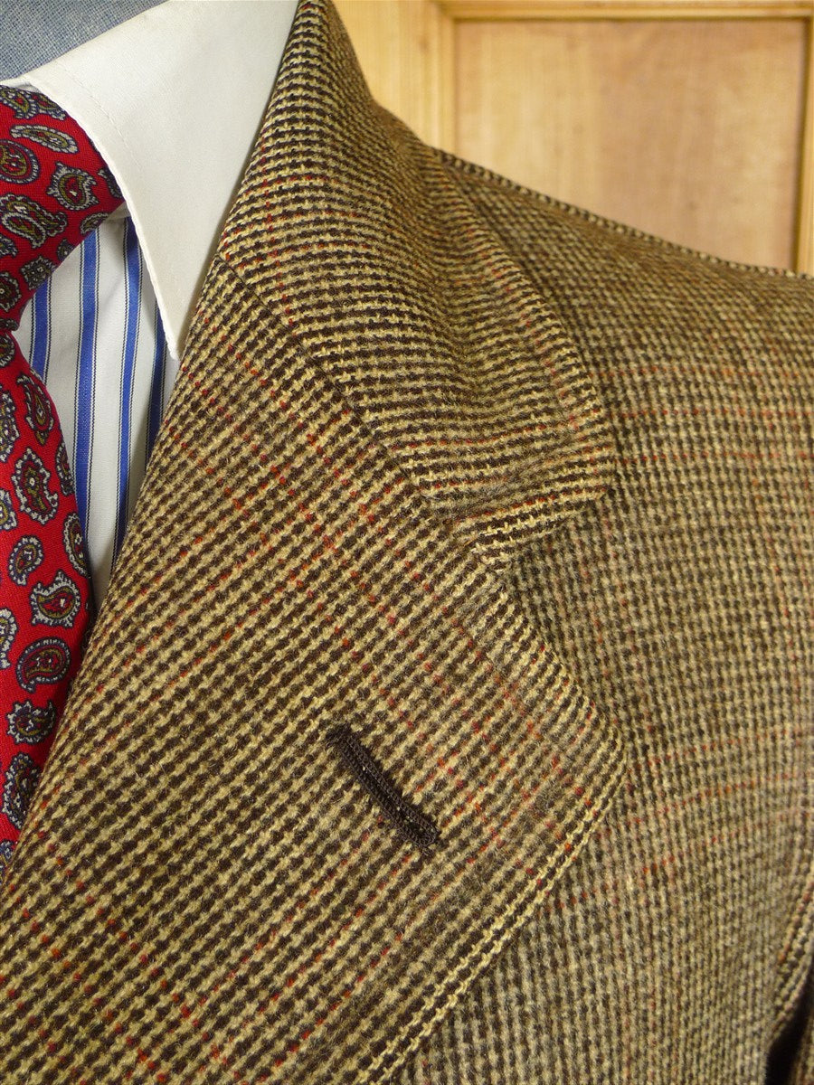 26/0101 genuine 1940s cc41 utility mark ww2 era brown tweed patch pocket overcoat 38