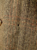 26/0101 genuine 1940s cc41 utility mark ww2 era brown tweed patch pocket overcoat 38