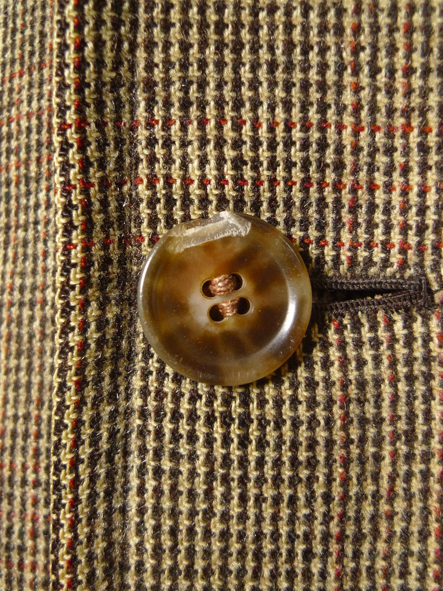 26/0101 genuine 1940s cc41 utility mark ww2 era brown tweed patch pocket overcoat 38