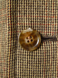 26/0101 genuine 1940s cc41 utility mark ww2 era brown tweed patch pocket overcoat 38