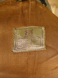26/0101 genuine 1940s cc41 utility mark ww2 era brown tweed patch pocket overcoat 38