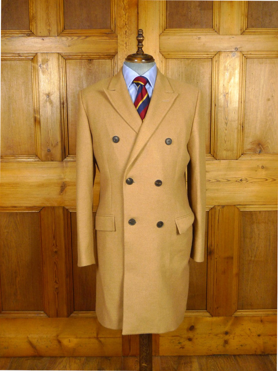26/0092 nearly new aquascutum 100% camel hair d/b coat overcoat (rrp £1400) 42 regular