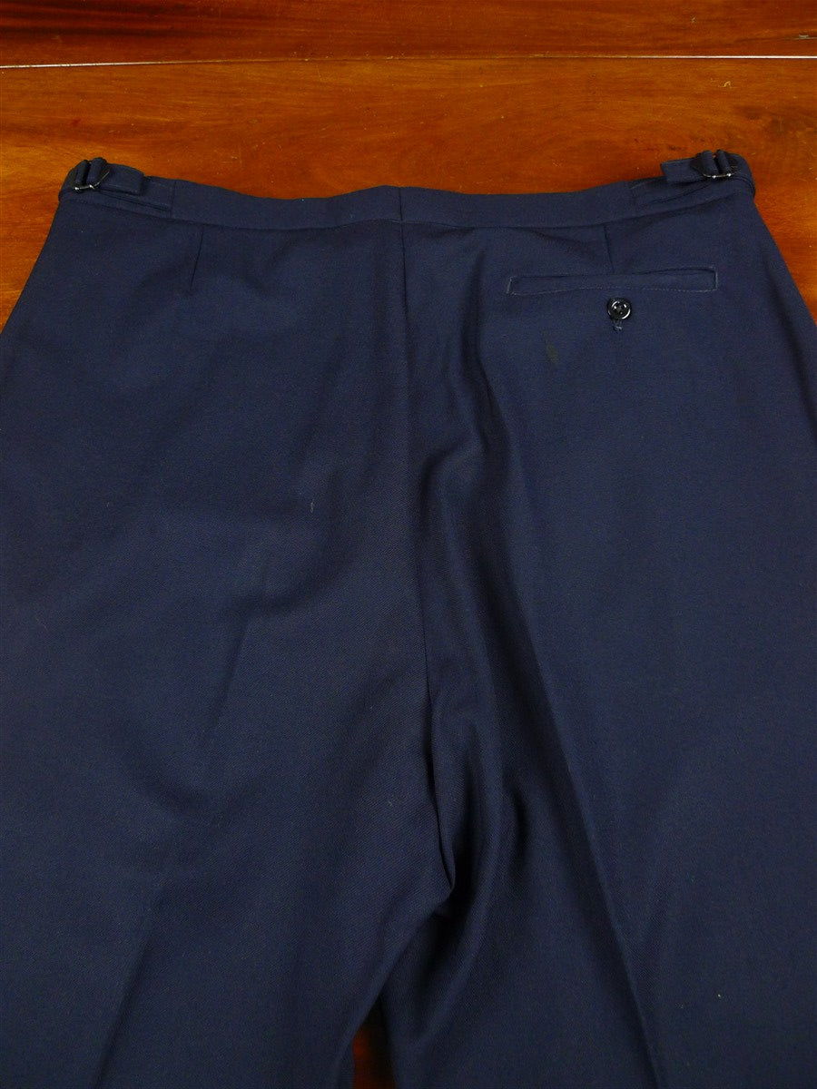 26/0106 near immaculate vintage hackett navy blue d/b worsted & mohair suit 43 regular