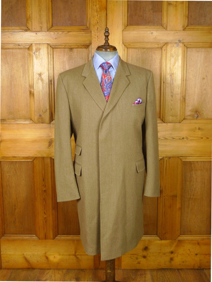 26/0096 near immaculate vintage british venetian wool covert coat overcoat 48 regular