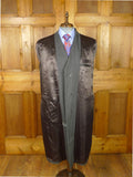 26/0097 immaculate vintage british grey herringbone wool chesterfield coat overcoat 45 regular