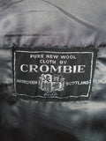 26/0095 immaculate vintage heavyweight crombie grey textured wool overcoat 42