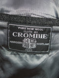 26/0095 immaculate vintage heavyweight crombie grey textured wool overcoat 42