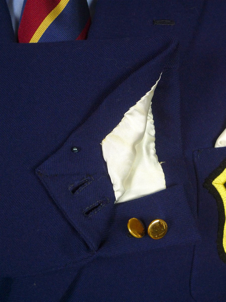 26/0085 wonderful genuine 1960s vintage heavyweight royal blue d/b worsted blazer 43 short to regular
