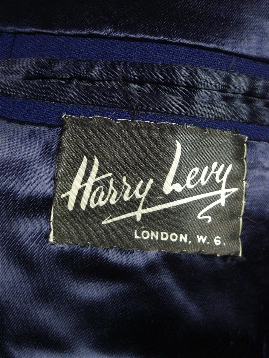 26/0085 wonderful genuine 1960s vintage heavyweight royal blue d/b worsted blazer 43 short to regular