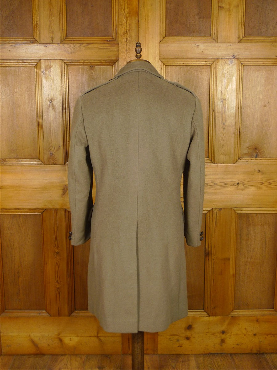 26/0102 near immaculate bespoke tailor extra-heavyweight crombie melton wool d/b british warm overcoat coat 38-39
