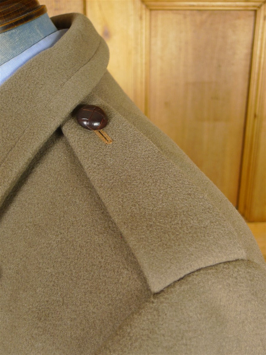 26/0102 near immaculate bespoke tailor extra-heavyweight crombie melton wool d/b british warm overcoat coat 38-39