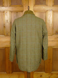 26/0098 superb vintage norton field sports (norton & son) savile row bespoke green wp check shooting field coat 42