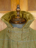 26/0098 superb vintage norton field sports (norton & son) savile row bespoke green wp check shooting field coat 42