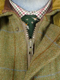 26/0098 superb vintage norton field sports (norton & son) savile row bespoke green wp check shooting field coat 42