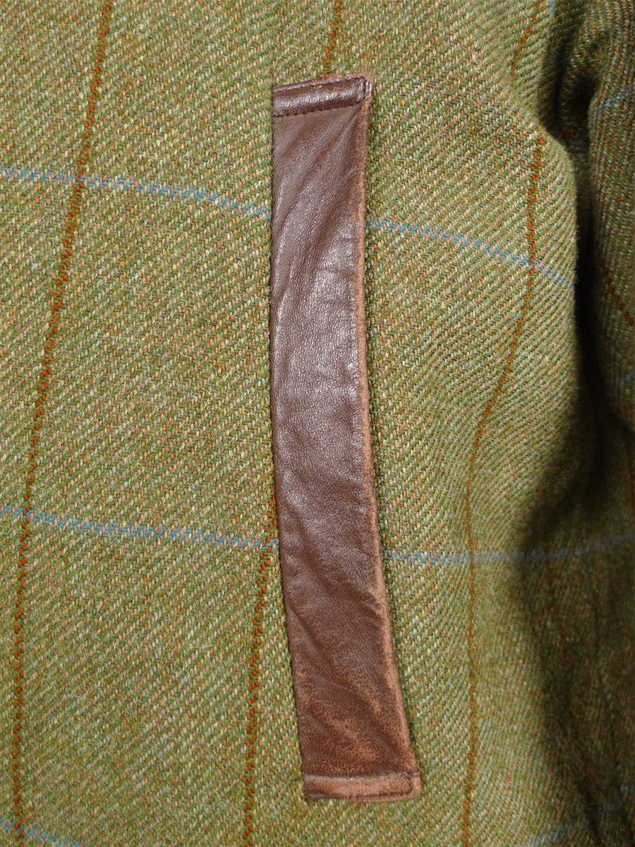 26/0098 superb vintage norton field sports (norton & son) savile row bespoke green wp check shooting field coat 42