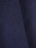 26/0099 beautiful 1950s 1960s vintage extra-heavyweight navy blue textured crombie wool overcoat w/ velvet collar 42