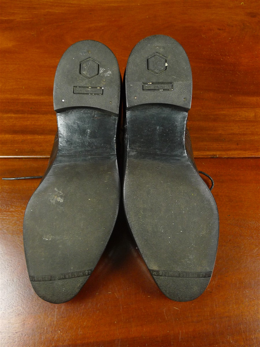 26/0081 edward green custom grade black leather brogue shoe uk 7.5