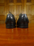 26/0081 edward green custom grade black leather brogue shoe uk 7.5