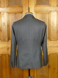 26/0115 beautiful luis herrera sevilla bespoke grey / blue wp check superfine wool suit 39 short
