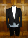26/0116 canvassed wensum company black wool evening tailcoat & trouser suit 45-46 long