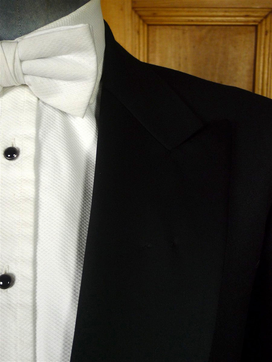 26/0116 canvassed wensum company black wool evening tailcoat & trouser suit 45-46 long