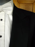 26/0116 canvassed wensum company black wool evening tailcoat & trouser suit 45-46 long