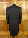 26/0116 canvassed wensum company black wool evening tailcoat & trouser suit 45-46 long