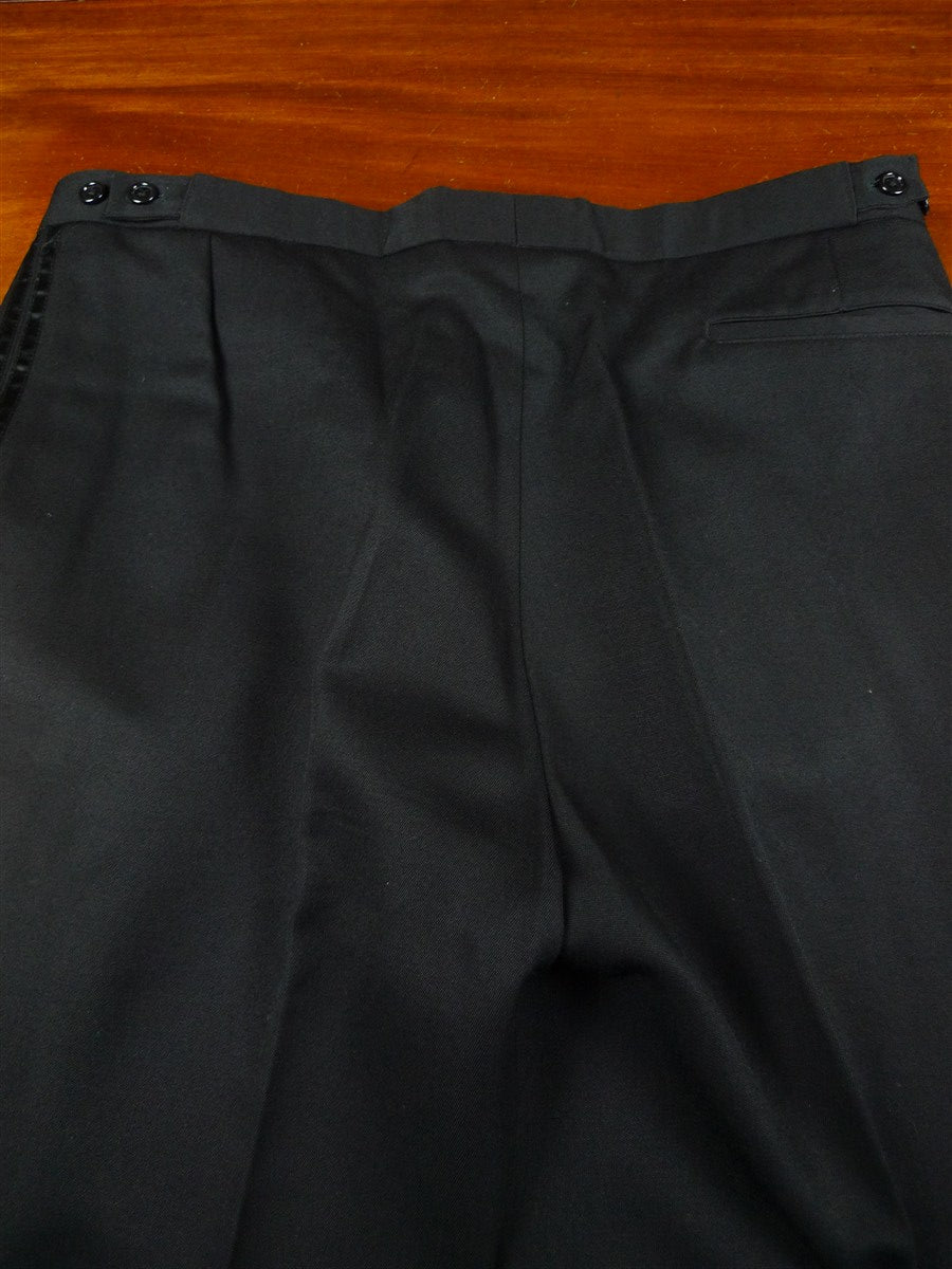 26/0116 canvassed wensum company black wool evening tailcoat & trouser suit 45-46 long