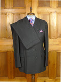 26/0113 immaculate vintage hackett london grey worsted & mohair d/b suit 43 long